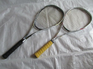 送料無料 難有 2本SET 絶版 ナノフォース NF 8V 軟式 ソフトテニス ラケット ヨネックス yonex NANOFORCE UL1 高校生～中上級者 前衛向