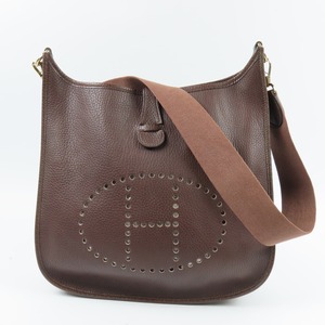 42429★1円スタート★HERMES エルメス 極美品 エブリン1GM G金具 Hロゴ パンチング ヴィンテージ ショルダーバッグ トゴ ブラウン 〇Z刻印