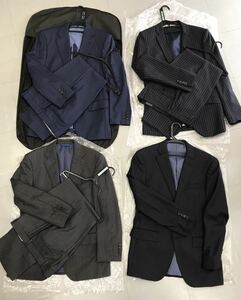 SUITS(スーツ)×3着、ジャケット_スラックスサイズ(cm):W84、L93_ 上着サイズ(cm):A4胸囲90、胴囲78、身長165