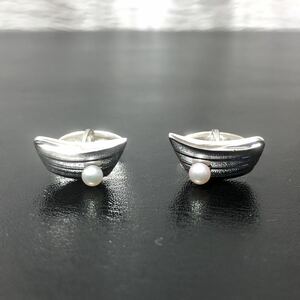 SILVER 銀無垢 MIKIMOTO ミキモト 真珠 カフス