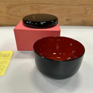 会津塗り 漆器 お椀 未使用品 工芸品 絵 黒内朱