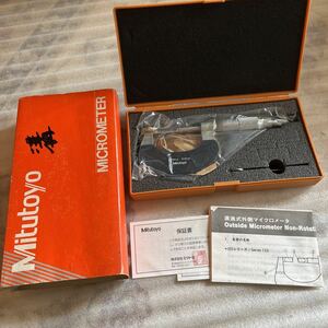 【美品】ミツトヨ 直進式外側 マイクロメーター Mitutoyo MICROMETER 0-25mm 0.01mm 工具 道具 測定 測り 図り 寸法 DIY 測定器