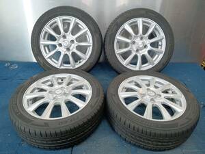 ★8-8.5分山★19年製★ Laufenn S FIT EQ 185/55R15　社外ホイール 15×5.5J +42 4H-100 4本セット パッソ・ベリーサ等　E1011