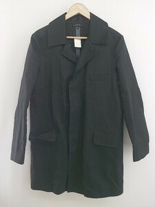 ◇ A.P.C. アー ペー セー 長袖 ステンカラーコート サイズ XS ブラック メンズ P