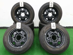 4本 スズキ ジムニー JB64W 純正 16インチ スチール 5.5J 139.7 スタッドレス ダンロップ ウインターマックス SJ8 175/80R16 JB23W 鉄チン