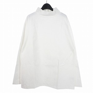 ソフネット SOPHNET. バギー モックネック カットソー Tシャツ オーバーサイズ ワンポイントロゴ 長袖 L ホワイト 白 SOPH-212056