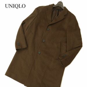 UNIQLO ユニクロ 秋冬 【ウール★カシミヤ混】 チェック チェスター コート Sz.L　メンズ　C3T10808_B#N