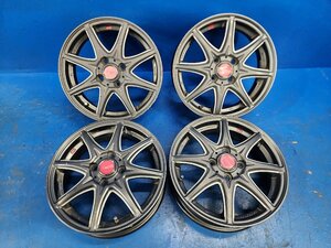 中古 ENKEI エンケイ RIVAZZA 15x4.5J 4H 100 15インチ アルミホイール 4本セット (棚6330-901)