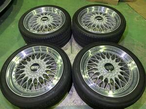 軽量 鍛造 BBS SUPER-RS 18インチ スーパーRS RS502 8J +38 RS538 9J +42 PCD114.3 5H ツライチ ヘラフラ スタンス FORGED メッシュ