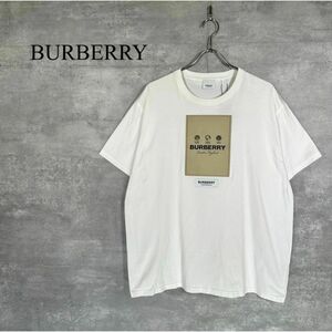 『BURBERRY』バーバリー (L) コットン オーバーサイズ Tシャツ