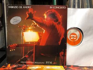 イタロ FolkプログレORG LP 〓 Fabrizio De Andr - In Concerto’79ドイツRicordi原盤 〓*ファブリツィオ・デ・アンドレ* PFM * 独初版 *