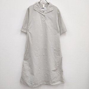 MHL. ORGANIC COTTON PLAINWEAVE 595-4158501 定価38500円 サイズ2 ワンピース 24SS ライトグレー エムエイチエル 4-0630S 242274