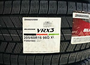 2023年日本製 新品 在庫有 ブリヂストン BLIZZAK VRX3 205/60R16 96Q XL ブリザック 1本 送料込 24,000円 4本 送料込 96,000円