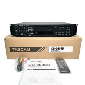 ◆優良美品・元箱/新品リモコン付属◆TASCAM CDプレーヤー SDカード/USBメモリー対応 CD-200SB
