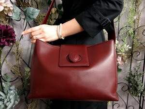 ●超美品●Cartier カルティエ●マスト●カーフ レザー 本革●ショルダー バッグ●ボルドー●G金具●斜め掛け●B5 書類 かばん●Js53798