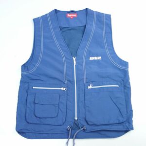 美品 Supreme シュプリーム 2019SS Nylon Cargo Vest ナイロンカーゴベスト M ネイビー M メンズ