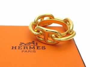 1000円スタート スカーフリング HERMES エルメス ルガテ シェーヌダンクル ゴールド 服飾小物/アクセサリー類/ファッション雑貨 4 K60021