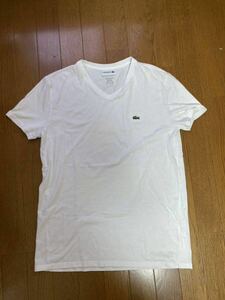 LACOSTE！ラコステ 白Tシャツ・サイズMぐらい Vネック