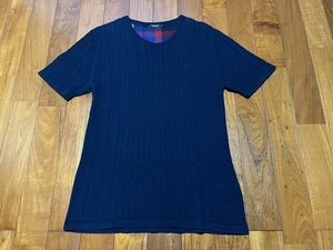 美品　ブラックレーベルクレストブリッジ　半袖　セーター　3（Lサイズ）　b589