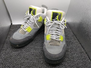 NIKE AIR JORDAN 4 RETRO LE NEON ナイキ エアジョーダン レトロ スニーカー サイズ26.5cm CT5342-007 グレー・ネオン