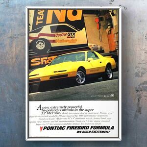 当時物 Pontiac Firebird Formula 広告 / ポンティアック ポンテアック ファイヤーバード フォーミュラ ミニカー トランザム Trans Am
