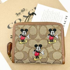 【DISNEY X COACH】スモール ジップ アラウンド ウォレット！