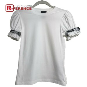 FENDI フェンディ FY5058 袖 ロゴ リボン トップス アパレル 半袖Ｔシャツ コットン ホワイト レディース【中古】