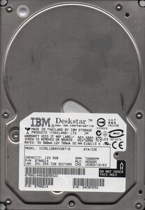 HITACHI Deskstar IC35L120AVV207-0 123.5GB ATA/IDE 7200rpm