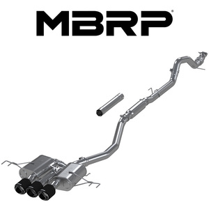 MBRP 2022- ホンダ シビック タイプR FL5 キャットバック アクティブエキゾースト カーボンファイバーTip 正規輸入品