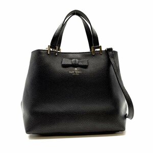 Kate spade ケイトスペード 2WAY ハンドバッグ ショルダーバッグ 黒 ブラック リボンレザイン レディース かばん 管理RY24001438