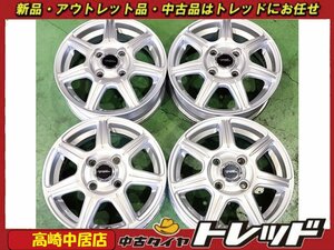 高崎中居店 中古ホイール 4本セット TOPRUN 13インチ 4.0J +45 4穴 PCD100 AZワゴン/ミラ/モコ/バモス他 軽自動車に