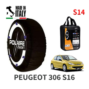 POLAIRE 正規品 スノーソックス S14 イタリア製 スノーチェーン プジョー 306 Ｓ１６ / N5S16 タイヤサイズ: 195/55R15 15インチ用