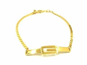 ■美品■ GIVENCHY ジバンシィ ヴィンテージ ロゴモチーフ ブレスレット アクセサリー レディース ゴールド系 DF7503