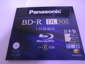 送料無料　日本製　1枚　保管品　未開封　Ｐａｎａｓｏｎｉｃ　BD-R DL　50GB　1〜6倍速　　LM-BR50MW