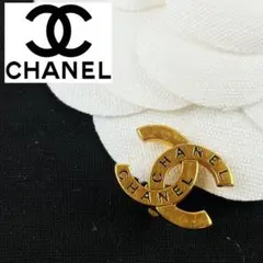 【美品CHANEL】片方１個シャネルマーク ゴールドヴィンテージイヤリング