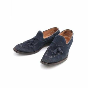 CROCKETT&JONES クロケット＆ジョーンズ WITNEY タッセルスウェードローファー ネイビー サイズ:5 1/2 メンズ ITSGGG7ATN2O