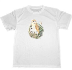 メンフクロウ　ドライ　Tシャツ　フクロウ　グッズ　猛禽類　野鳥　ペット　アニマル　グッズ　動物