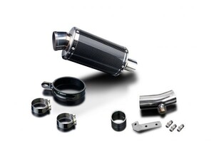 DELKEVIC スリップオンカーボンオーバルマフラー★KAWASAKI ER6N / ER650A 2006-2008 225mm KIT03BG