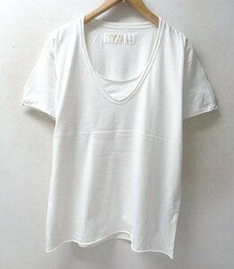 ◆My beautiful landlet マイビューティフルランドレット カットオフ ネック Tシャツ 白 サイズ1