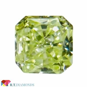 FANCY YELLOW GREEN 0.092ct SQ/RT2342/CGL