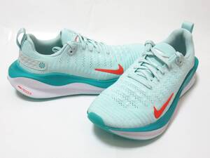 NIKE WMNS REACTX INFINITY RUN 4 うす緑 赤 24.5cm ナイキ ウィメンズリアクトX インフィニティ ラン ランニング シューズ DR2670-300