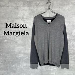 『Maison Margiela』 メゾンマルジェラ (L) バイカラーニット