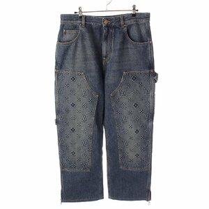 【ルイヴィトン】Louis Vuitton　23SS メンズ ワークウェア カーペンター デニムパンツ ジーンズ インディゴ 33 【中古】201519