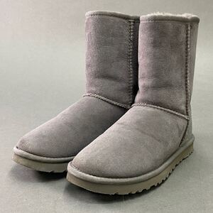 a24☆ UGG australia アグ オーストラリア ムートンブーツ クラシックショート CLASSIC SHORT S/N5825 グレー系 24cm レディース 女性用