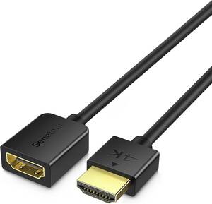 2m Senetem HDMI 延長 ケーブル 2m HDMI2.0 (HDMI オス-メス)ハイスピード 線径4.8mm，Fir