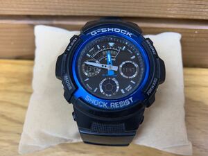 カシオ CASIO G-SHOCK AW-591 腕時計 ブラック ブルー　動作品