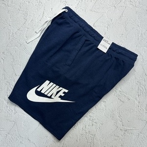 新品未使用 NIKE 2XLサイズ ナイキ スウェット ショートパンツ ネイビー ハーフパンツ 短パン 人気ロゴ ショーツ ジャージ スウッシュ