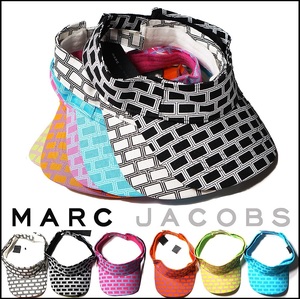 新品【 MARC BY MARC JACOBS マーク バイ マークジェイコブス 】男女兼用/爽やかコットン生地/パイル裏地カラーサンバイザー/