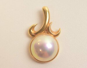 ICH【中古美品】 田崎真珠 タサキ TASAKI マベパール ネックレストップ K18 5.8g 約15ｍｍ 〈207-240418-ss27-ICH〉