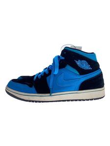 NIKE◆AIR JORDAN 1 MID/ブルー/554724-017/26.5cm/スニーカー/靴